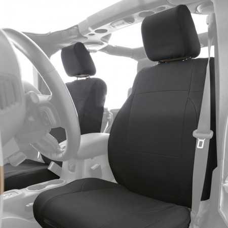 Kit housse de siege avant et arriere neoprene noire SMITTYBILT Wrangler JK 2007-2012