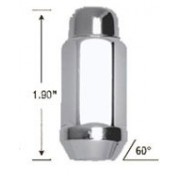 Ecrou de roue chromé 14X1,50 pour clé de 19 mm TOYOTA HDJ 100-200-HZJ78-79 - RANGE ROVER P38