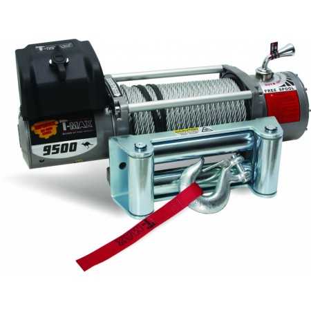Treuil T-MAX EW 9500 4532 Kg 12 VOLTS Télécommande filaire de 3,7mè...