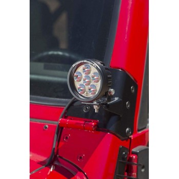 Support de phare acier noir Jeep Wrangler TJ 1997-2006