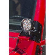 Support de phare acier noir Jeep Wrangler TJ 1997-2006