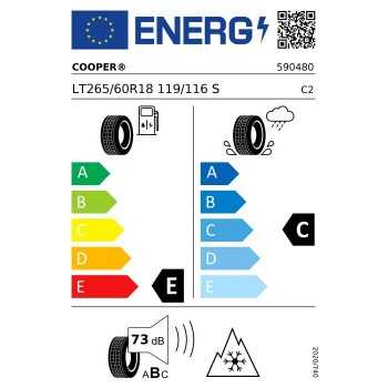 Pneu COOPER Discoverer A/T3 LT 265/60R18 119/116S
