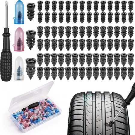 Kit Réparation Pneu Auto Moto Camion Tracteur (84 Pièces)