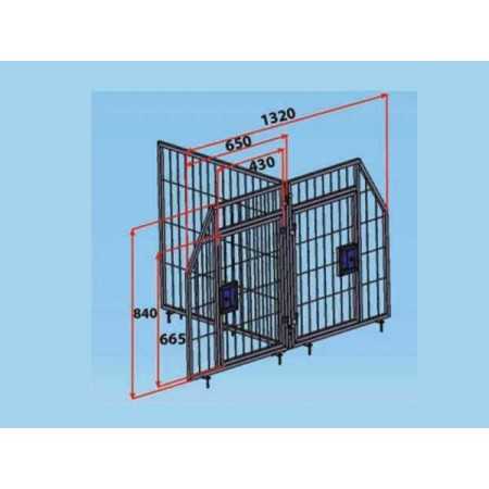 Cage pour chien double verrouillable Ford Ranger 2023-