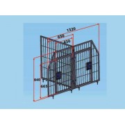 Cage pour chien double verrouillable Ford Ranger 2023-