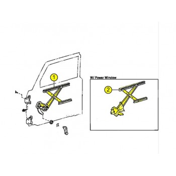 Lève-vitre électrique de porte avant droit Toyota LJ70-73, 1990-1995
