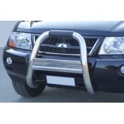 Big bar 76 mm inox usage hors route Mitsubishi PajeroDID 2000-2006