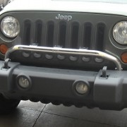 Support de phare inox sur pare chocs Jeep Wrangler JK 2007 à 2018