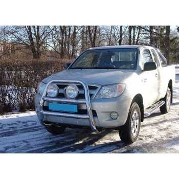 BIG BAR 76MM INOX Usage Hors Route TOYOTA HILUX VIGO 2006-2016