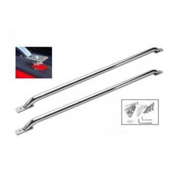 Barres de dessus de ridelles inox Volkswagen Amarok Crew cabine