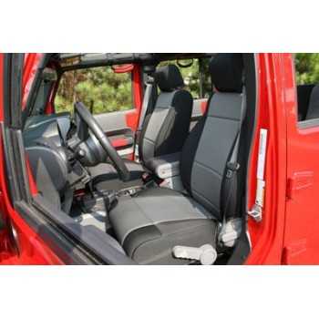 Housse de siege avant grise Jeep Wrangler JK 2007-2010 avec ou sans ABS