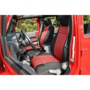 Housse de siege avant rouge Jeep Wrangler JK 2007-2010 avec ou sans ABS