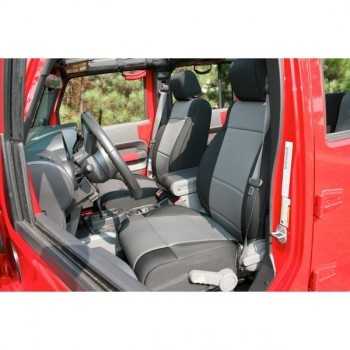 Housse de siege avant grise Jeep Wrangler JK 2011-2018 ABS