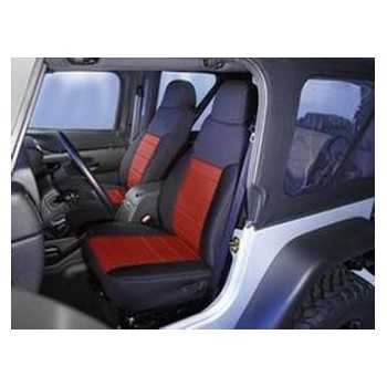 Housse de siege avant neoprene noir-rouge Jeep rangler TJ 1997-2002