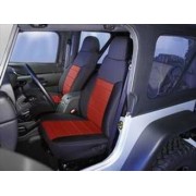Housse de siege avant neoprene noir-rouge Jeep rangler TJ 1997-2002