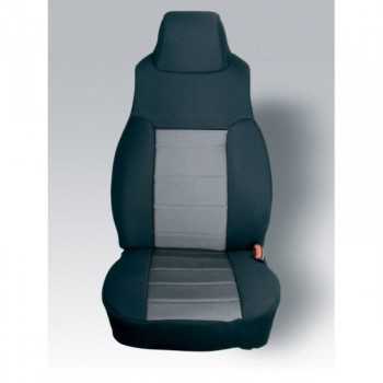 HOUSSE DE SIEGE AVANT COTON NOIR-GRIS JEEP WRANGLER 1991-1995