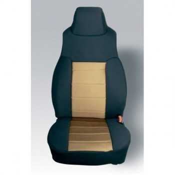 HOUSSE DE SIEGE AVANT NEOPRENE NOIR-TAN JEEP WRANGLER 2003-2006