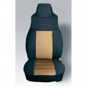 HOUSSE DE SIEGE AVANT NEOPRENE NOIR-TAN JEEP WRANGLER 2003-2006