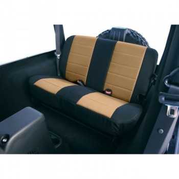 Housse de banquette arrière néoprene noir/beige Jeep Wrangler TJ 2003-2006