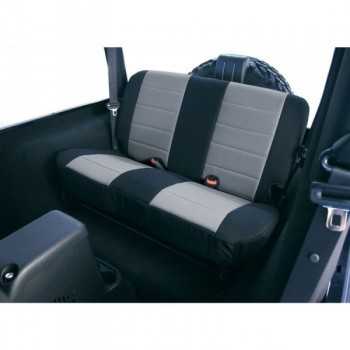 Housse de banquette arrière néoprene noir/gris Jeep Wrangler TJ 2003-2006