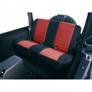 Housse de banquette arrière néoprene noir/rouge Jeep Wrangler TJ 2003-2006
