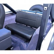 Banquette arriere vinyl noire mat Jeep CJ-Wrangler 1955-1995