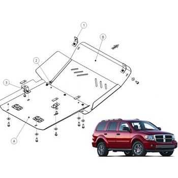 Blindage moteur acier Dodge Durango 2004-