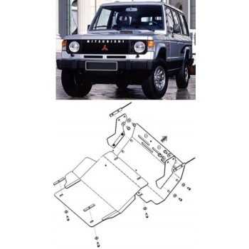 Blindage moteur acier Mitsubishi Pajero L040 1983-1991