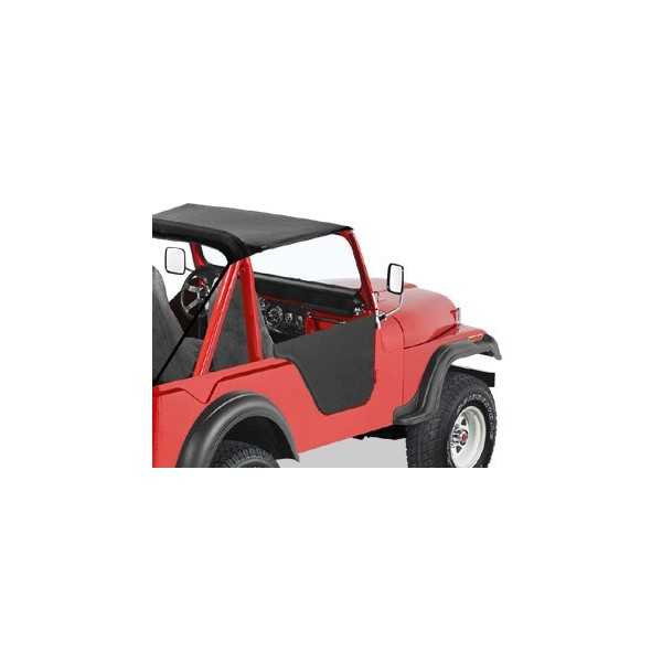 Jeu de demi-portes BESTOP noire Jeep CJ-7 76-86, CJ-8, Scrambler