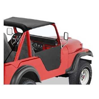 Jeu de demi-portes BESTOP noire Jeep CJ-7 76-86, CJ-8, Scrambler