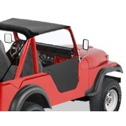 Jeu de demi-portes BESTOP noire Jeep CJ-7 76-86, CJ-8, Scrambler