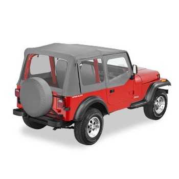 Capotage Bestop® de remplacement gris a/ haut de portes Wrangler YJ 1988-1995