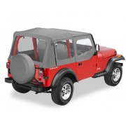 Capotage Bestop® de remplacement gris a/ haut de portes Wrangler YJ 1988-1995