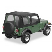 Capotage de remplacement BESTOP noir Jeep Wrangler avec haut de portes 1988 à 1995