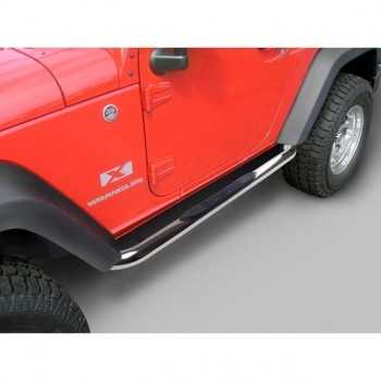 Marche pieds inox Jeep Wrangler JK 2007-2018 2 portes