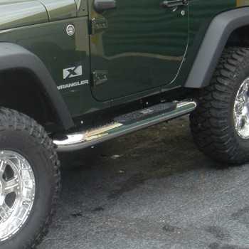 Marche pieds inox 101 mm Jeep Wrangler JK 2 portes 2007-2018 JEEP
