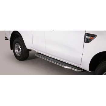 MARCHE PIEDS INOX 50MM FORD RANGER 2012- 2 Portes