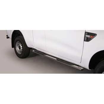 Marche pieds inox ovale FORD RANGER 2012- 2 Ptes