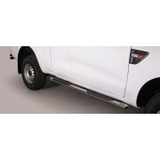 Marche pieds inox ovale FORD RANGER 2012- 2 Ptes