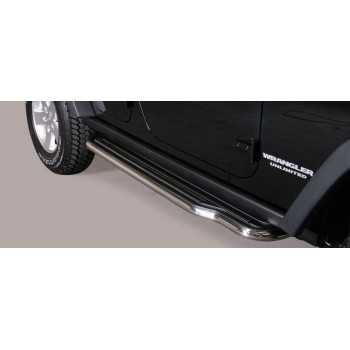 Marche pieds inox 50 mm Jeep Wrangler JK 2011+ 4 Portes