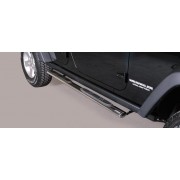 Marche pieds inox ovale JEEP WRANGLER JK 4 PORTES 2011+