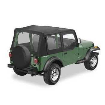 Capotage de remplacement PAVEMENT ENDS noir Wrangler a/haut de portes 1988-1995