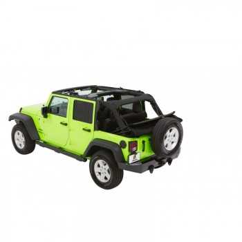 Capotage Bestop® trektop nx glide noir twill Jeep Wrangler  JK 4 Portes 2007-2018