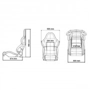 Baquet Turn One Track & Road version simili cuir noir
