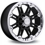 Jante Rockwell noir mat bord poli 9X17 ET 12 Toyota Hilux 2006+