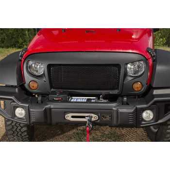 GRILLE DE CALANDRE SPARTAN NOIR MAT AVANT JEEP WRANGLER JK 2007-2016