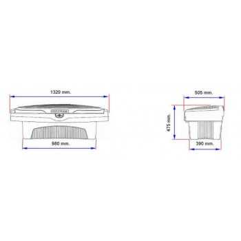 BOITE A OUTILS PICKUP ABS NOIR 1400X540 H540mm 22Kg