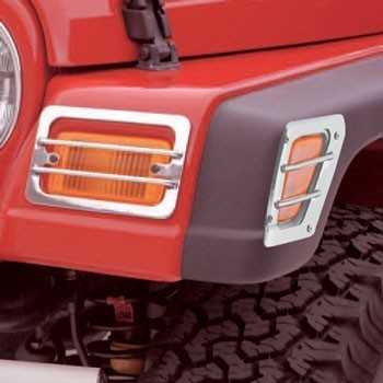 Grille de feux clignotant avant inox Jeep Wrangler TJ 1997-2006