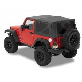 Capotage Supertop® NX TISSU SERGE BESTOP noir Jeep Wrangler JK 2007-2018 2 portes