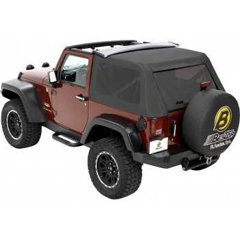 Capotage Bestop® trektop noir ouvert